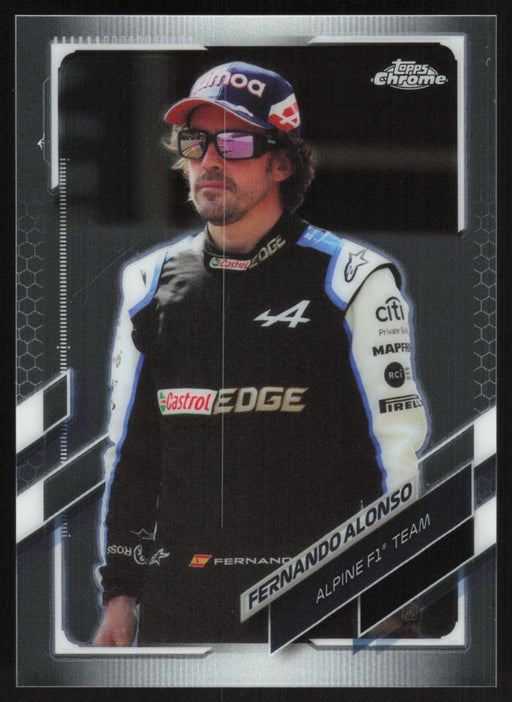 Fernando Alonso 2021 Topps Chrome Formula 1 # 38 Alpine F1 Team - Collectible Craze America