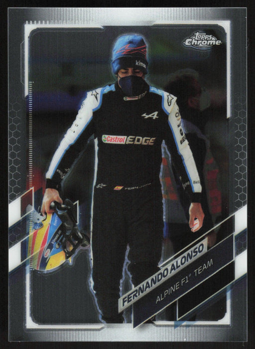 Fernando Alonso 2021 Topps Chrome Formula 1 # 41 Alpine F1 Team - Collectible Craze America