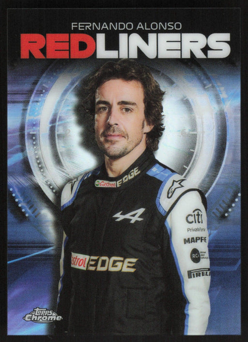 Fernando Alonso 2021 Topps Chrome Formula 1 Redliners # RL-6 Insert - Collectible Craze America