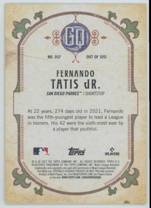 Fernando Tatis Jr. 2022 Topps Gypsy Queen # 267 San Diego Padres - Collectible Craze America