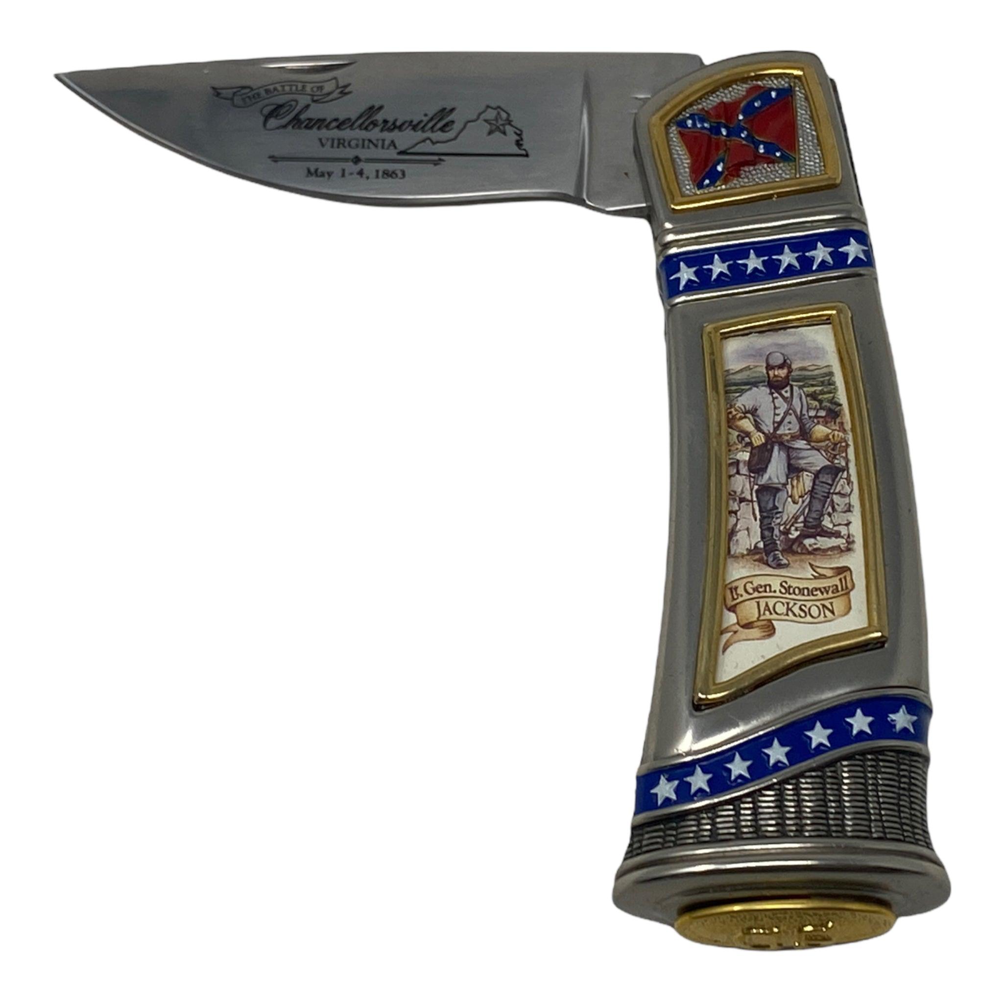 Franklin Mint Knife In Zipper Pouch Civil War Lt Gen