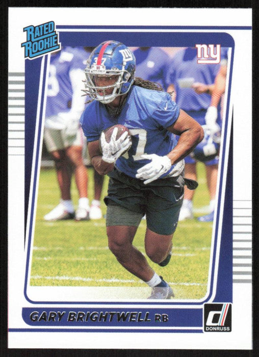 Gary Brightwell 2021 Donruss Football # 313 RC New York Giants Rated Rookie Base - Collectible Craze America