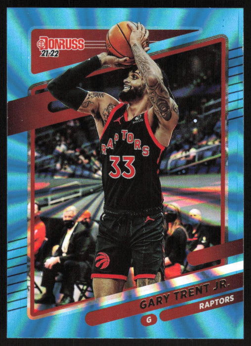 Gary Trent Jr. 2021 Donruss # 14 Teal Holo Laser Toronto Raptors - Collectible Craze America