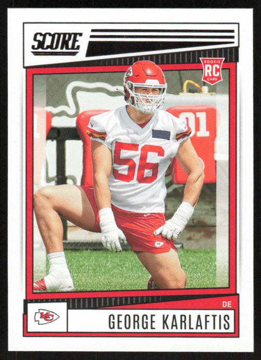 George Karlaftis 2022 Panini Score Football # 314 RC Base Kansas City Chiefs - Collectible Craze America