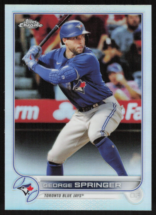 George Springer 2022 Topps Chrome # 214 Refractor Toronto Blue Jays - Collectible Craze America