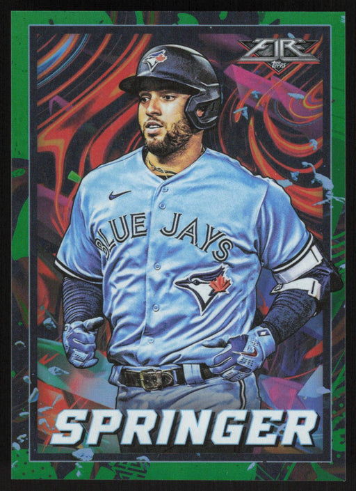 George Springer 2022 Topps Fire # 143 Green 132/199 Toronto Blue Jays - Collectible Craze America