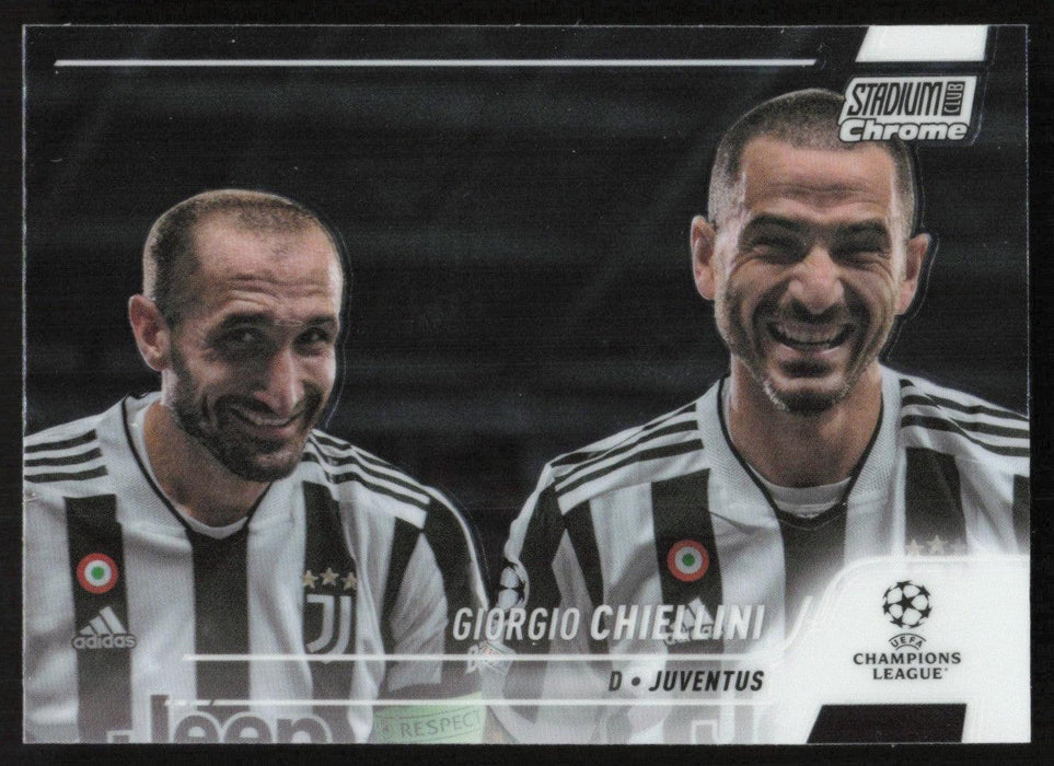 Giorgio Chiellini 2021 Topps Stadium Club Chrome UEFA Champions League # 3 Juventus Base - Collectible Craze America