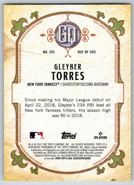 Gleyber Torres 2022 Topps Gypsy Queen # 170 New York Yankees - Collectible Craze America