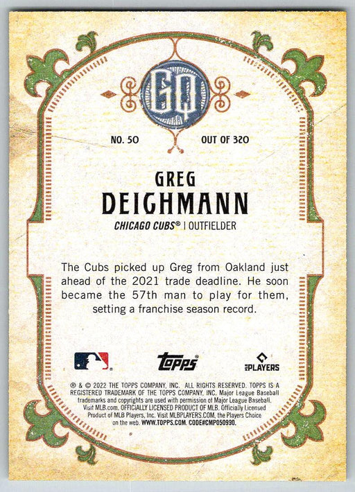 Greg Deichmann 2022 Topps Gypsy Queen # 50 RC Chicago Cubs - Collectible Craze America