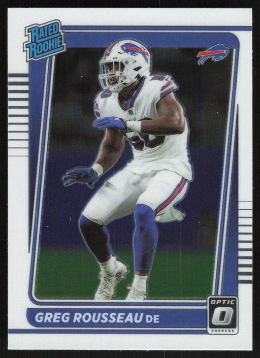 Greg Rousseau 2021 Donruss Optic Rated Rooke # 253 RC Buffalo Bills Base - Collectible Craze America