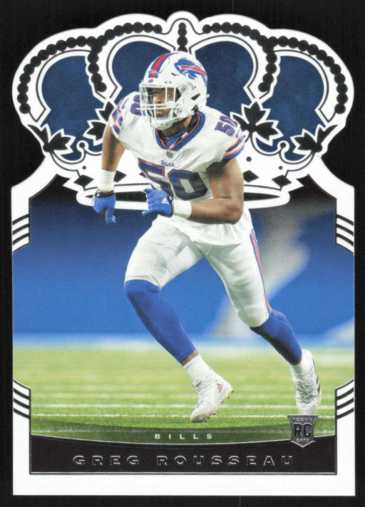 Greg Rousseau 2021 Panini Chronicles Crown Royale Rookies # CR-37 RC Die-Cut Buffalo Bills - Collectible Craze America