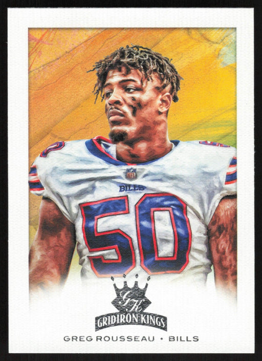 Greg Rousseau 2021 Panini Chronicles Gridiron Kings # GK-39 RC Buffalo Bills - Collectible Craze America