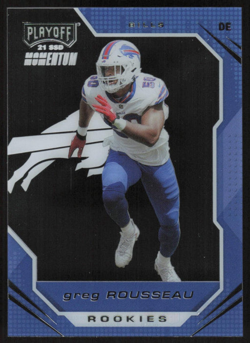 Greg Rousseau 2021 Panini Chronicles Playoff Momentum # PMR-36 RC Buffalo Bills - Collectible Craze America