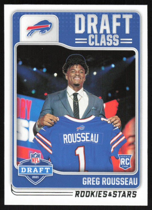 Greg Rousseau 2021 Panini Rookie & Stars # DC-16 RC Draft Class Buffalo Bills - Collectible Craze America