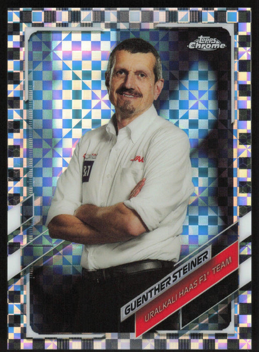 Guenther Steiner 2021 Topps Chrome Formula 1 # 92 Checker Flag - Collectible Craze America