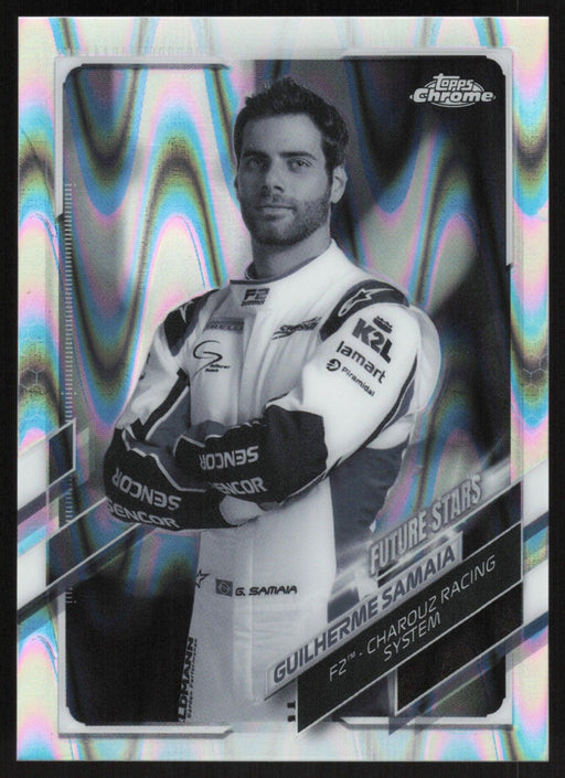 Guilherme Samaia 2021 Topps Chrome Formula 1 # 71 B&W RayWave - Collectible Craze America