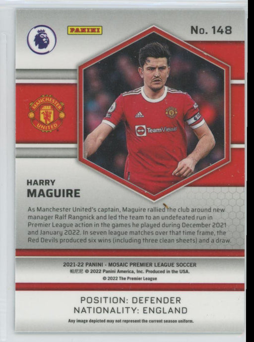 Harry Maguire 2021 Panini Mosaic Premier League # 148 Manchester United - Collectible Craze America