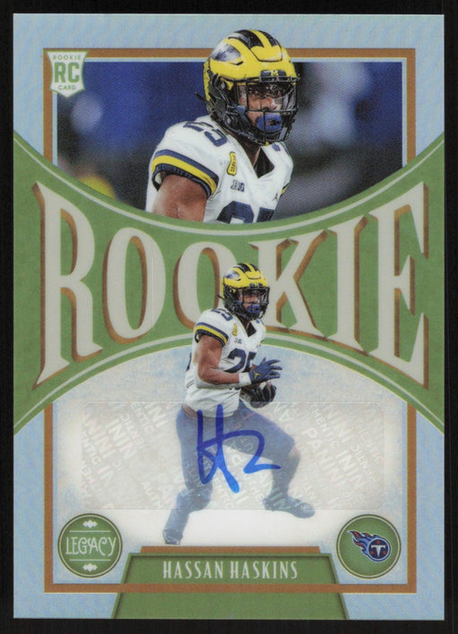 Hassan Haskins 2022 Panini Legacy Rookie # 195 RC Auto Premium Edition Tennessee Titans - Collectible Craze America