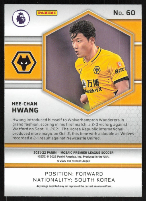 Hee-chan Hwang 2021 Panini Mosaic Premier League # 60 Wolverhampton Wanderers Base - Collectible Craze America