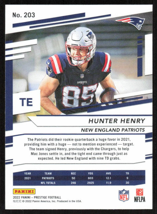 Hunter Henry 2022 Panini Prestige # 203 New England Patriots - Collectible Craze America