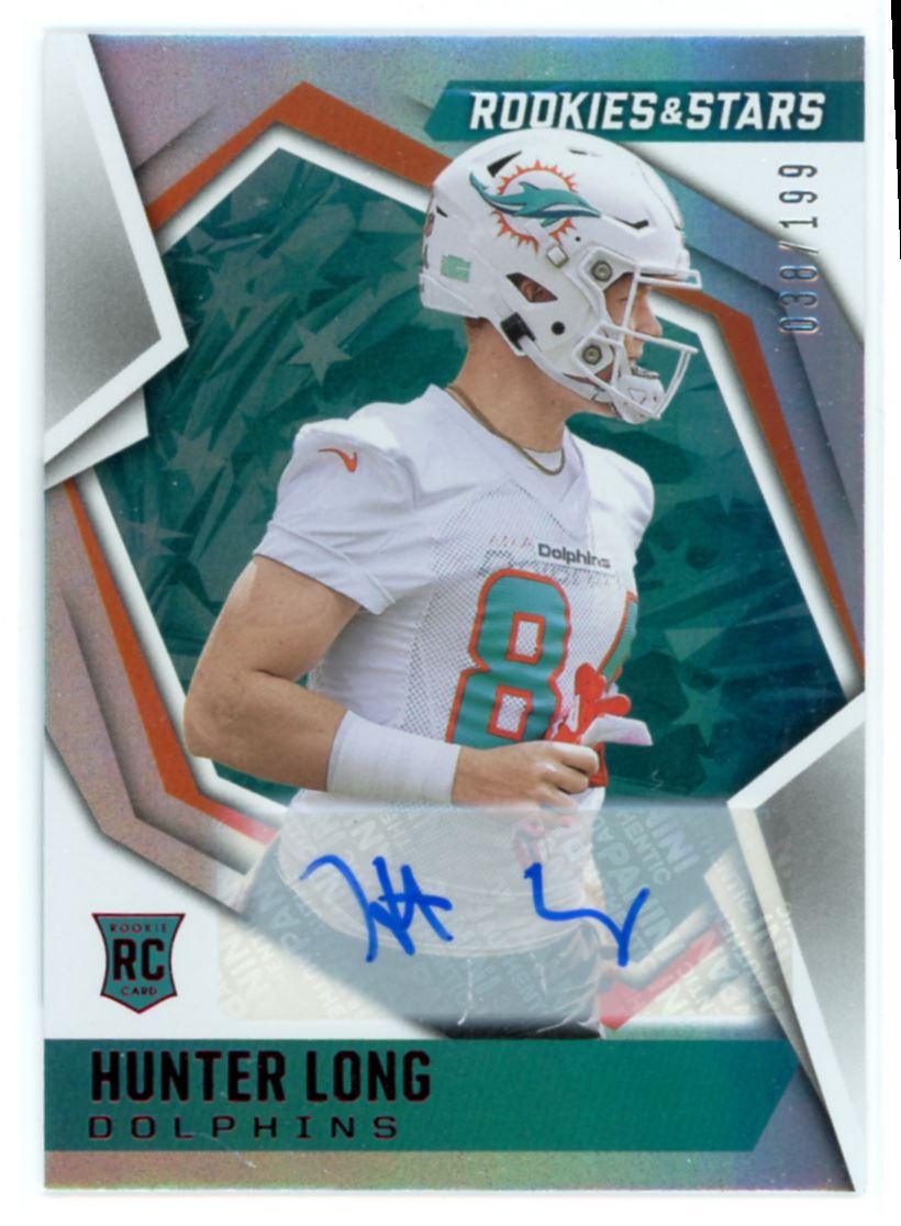 Hunter Long 2021 Panini Rookies & Stars # 165 RC Auto 38/199 Miami Dol —  Collectible Craze America