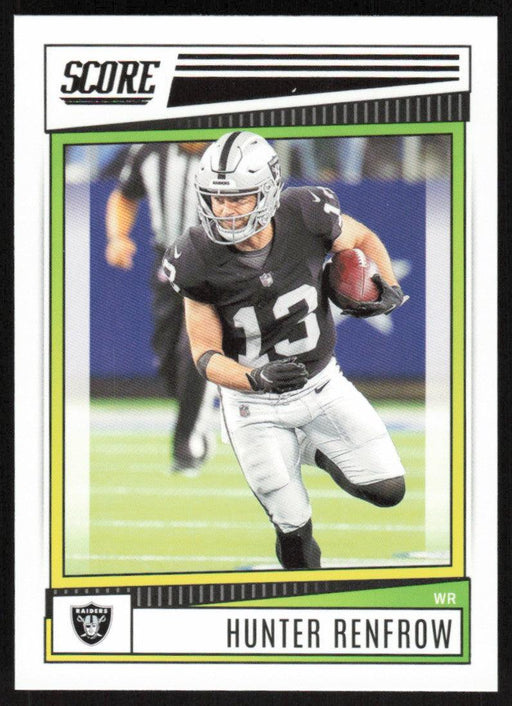 Hunter Renfrow 2022 Panini Score Football # 123 Base Las Vegas Raiders - Collectible Craze America