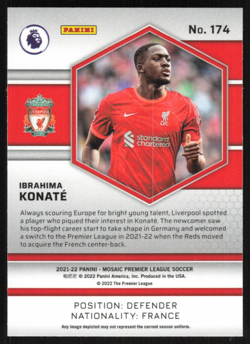 Ibrahima Konate 2021 Panini Mosaic Premier League # 174 RC Liverpool FC Base - Collectible Craze America