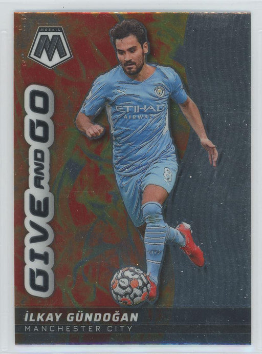 Ilkay Gundogan 2021 Panini Mosaic Premier League # 27 Give and Go Insert Manchester City - Collectible Craze America