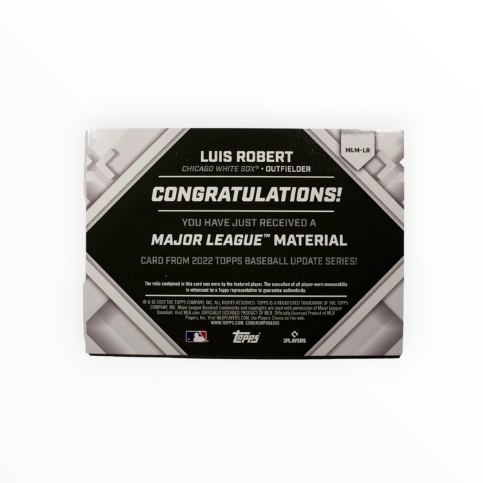 Luis Robert 2023 Topps Series 1 Major League Material Front of Card