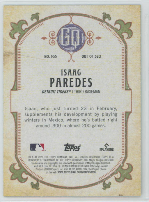 Isaac Paredes 2022 Topps Gypsy Queen # 165 Green Border Houston Astros - Collectible Craze America