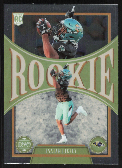 Isaiah Likely 2022 Panini Legacy # 177 RC Premium Edition Baltimore Ravens - Collectible Craze America