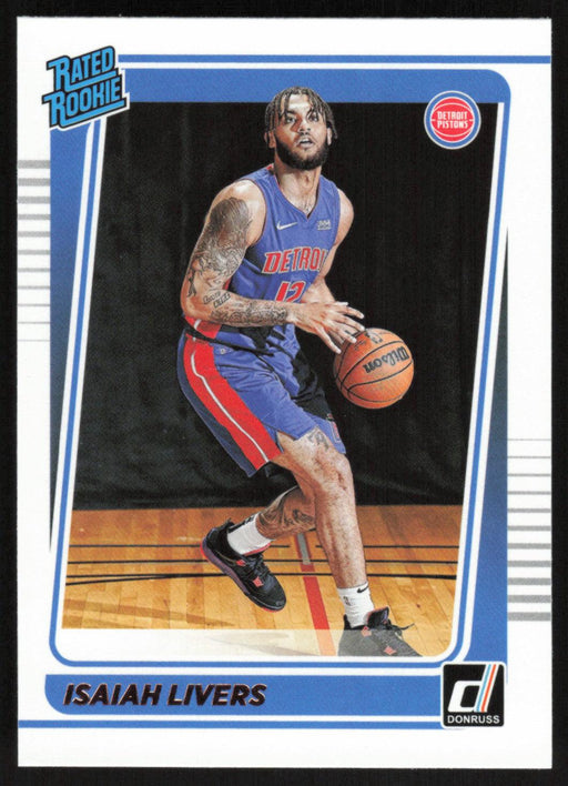 Isaiah Livers 2021 Donruss Rated Rookie # 227 RC Detroit Pistons - Collectible Craze America