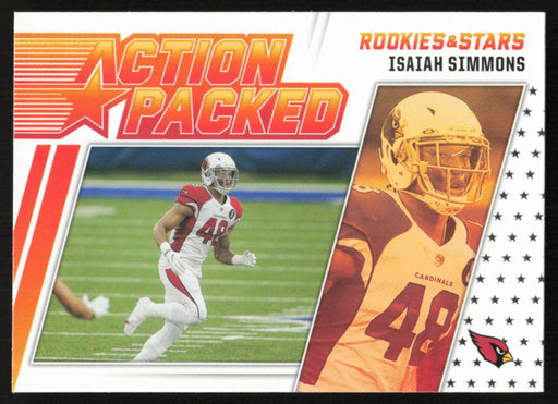 Isaiah Simmons 2021 Panini Rookie & Stars # AP-22 Action Packed Arizona Cardinals - Collectible Craze America