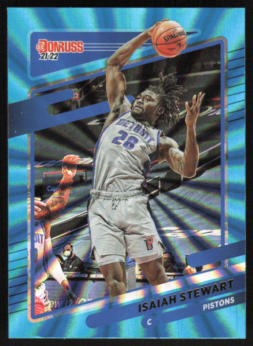 Isaiah Stewart 2021 Donruss # 113 Teal Holo Laser Detroit Pistons - Collectible Craze America
