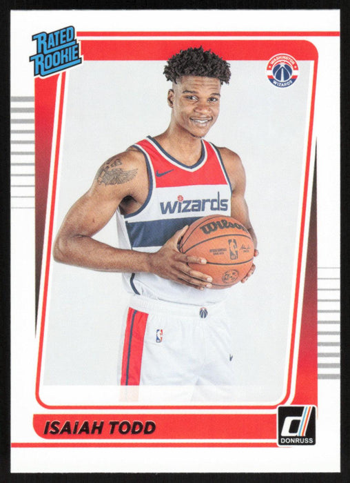 Isaiah Todd 2021 Donruss Rated Rookie # 237 RC Washington Wizards - Collectible Craze America