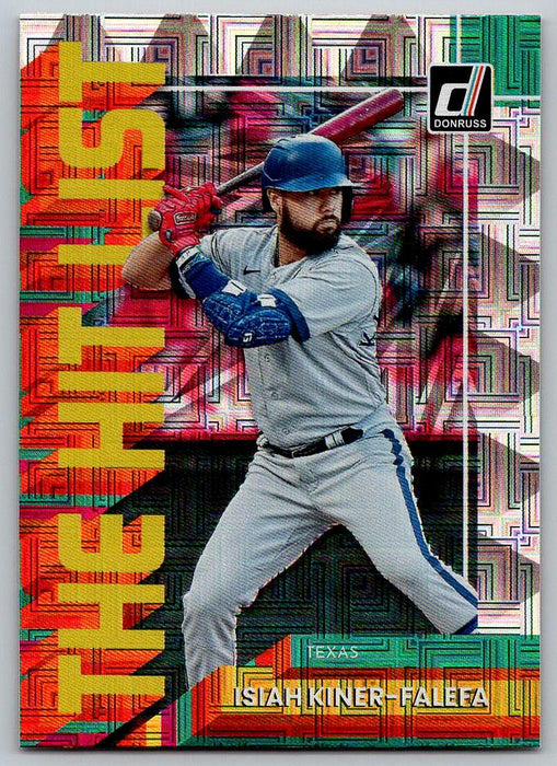 Isiah Kiner-Falefa 2022 Donruss Baseball # THL-9 The Hit List Vector Texas Rangers - Collectible Craze America