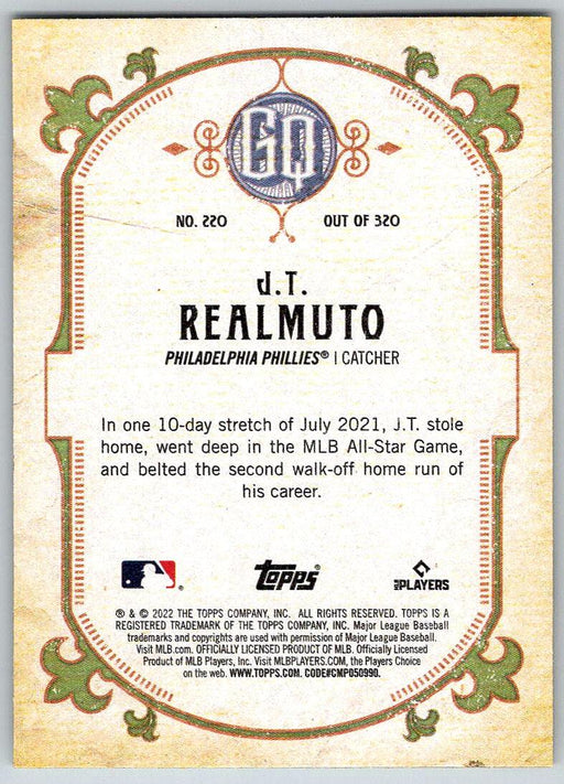 J.T. Realmuto 2022 Topps Gypsy Queen # 220 Philadelphia Phillies - Collectible Craze America