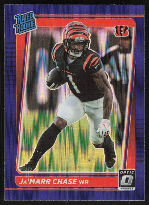 Ja'Marr Chase 2021 Donruss Optic Rated Rookie # 207 RC Purple Shock Cincinnati Bengals - Collectible Craze America