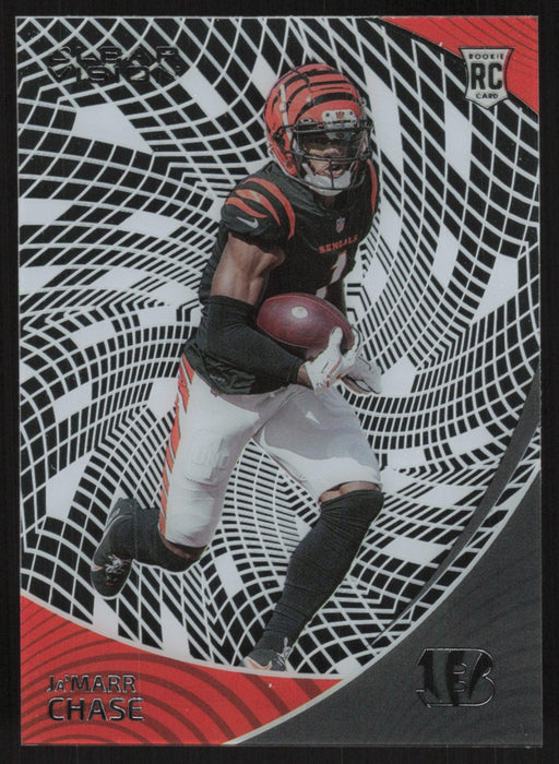 Ja'Marr Chase 2021 Panini Chronicles Clear Vision # CVR-05 RC Cincinnati Bengals - Collectible Craze America