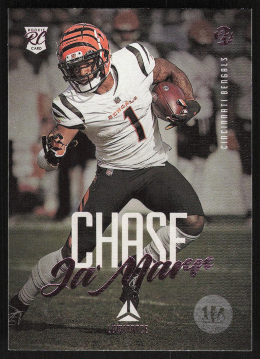 Ja'Marr Chase 2021 Panini Chronicles Luminance # 212 RC Pink Cincinnati Bengals - Collectible Craze America