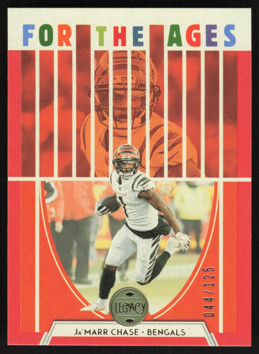 Ja'Marr Chase 2022 Panini Legacy # FA-10 For the Ages Orange 44/125 Cincinnati Bengals - Collectible Craze America