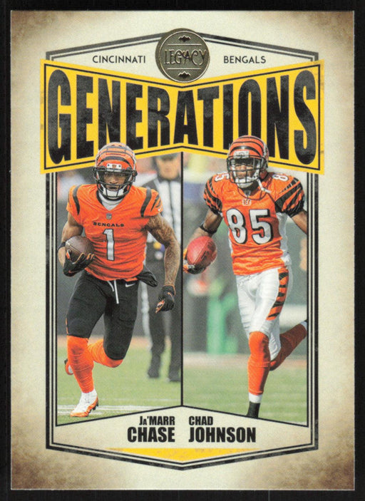 Ja'Marr Chase/Chad Johnson 2022 Panini Legacy Generations # G-10 Cincinnati Bengals - Collectible Craze America