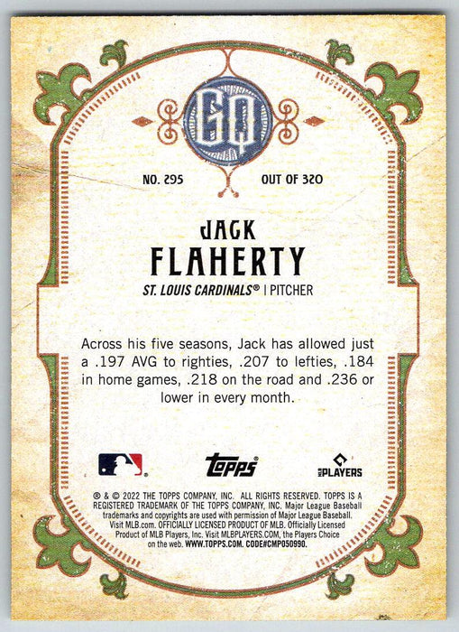 Jack Flaherty 2022 Topps Gypsy Queen # 295 St. Louis Cardinals - Collectible Craze America