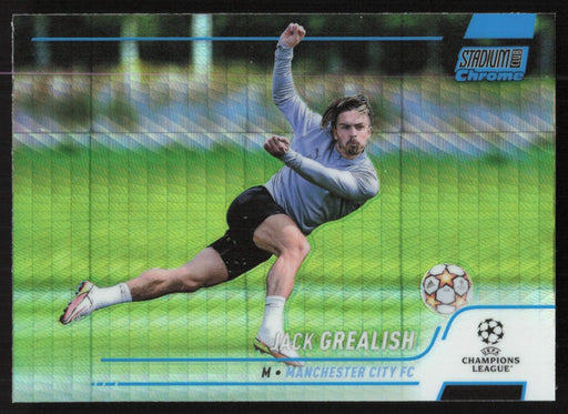 Jack Grealish 2021 Topps Stadium Club Chrome UEFA # 40 Blue Prism Refractor Manchester City FC - Collectible Craze America