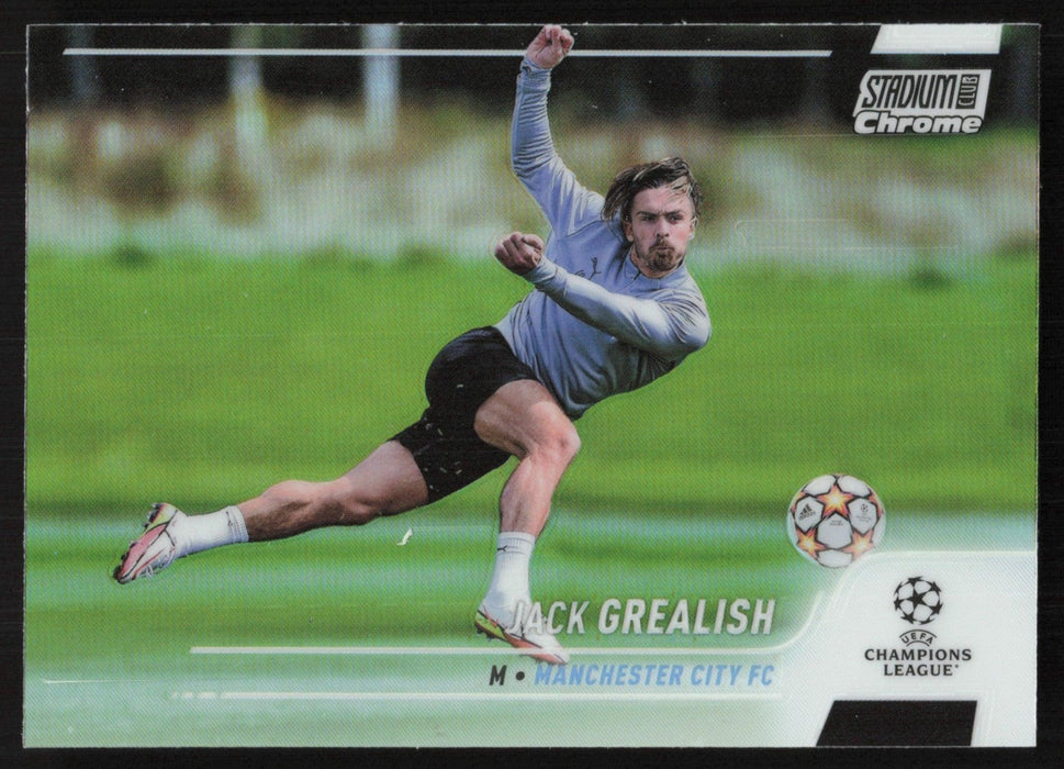 Jack Grealish 2021 Topps Stadium Club Chrome UEFA # 40 Refractor Manchester City FC - Collectible Craze America