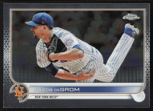 Jacob deGrom 2022 Topps Chrome Baseball # 125 New York Mets Base - Collectible Craze America