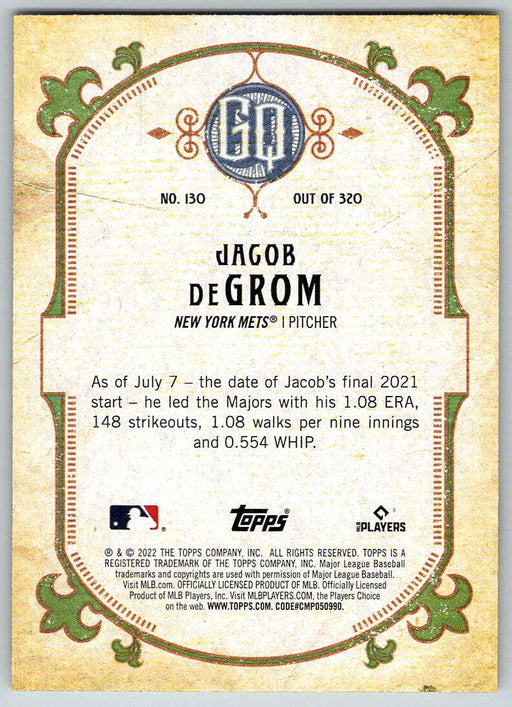 Jacob Degrom 2022 Topps Gypsy Queen # 130 New York Mets - Collectible Craze America