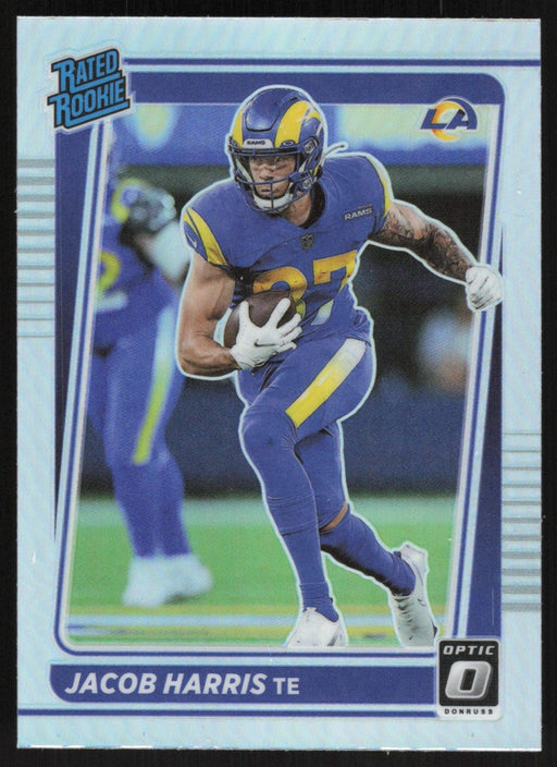 Jacob Harris 2021 Donruss Optic Rated Rookie # 238 RC Silver Prizm Los Angeles Rams - Collectible Craze America