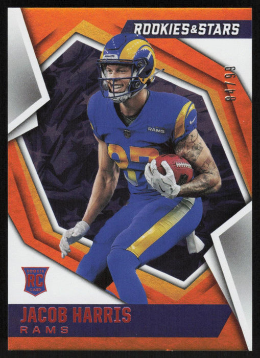 Jacob Harris 2021 Panini Rookie & Stars # 138 RC Orange 84/99 Los Angeles Rams - Collectible Craze America