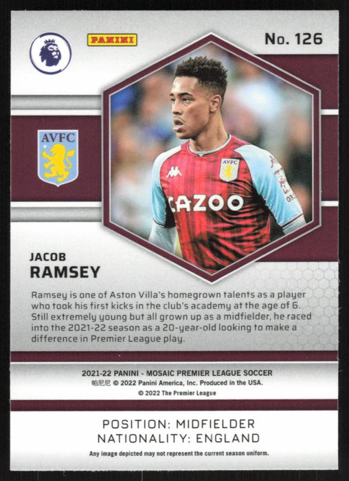 Jacob Ramsey 2021 Panini Mosaic Premier League # 126 RC Aston Villa Base - Collectible Craze America